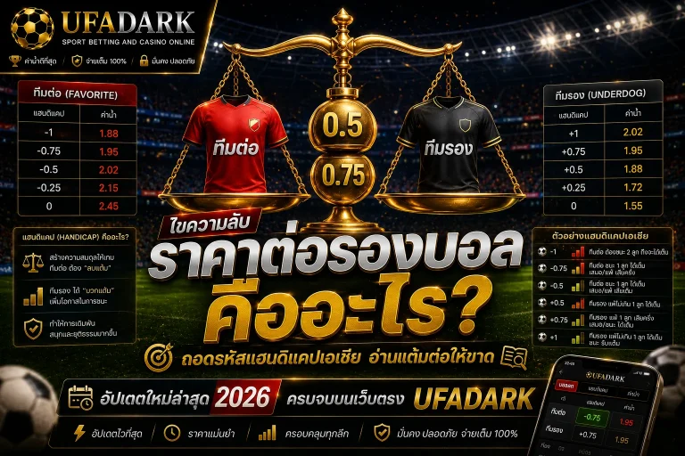 ราคาต่อรองบอล กลไกแฮนดิแคป การทำกำไรบนเว็บตรง UFADARK