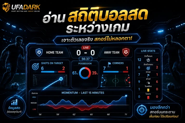 อ่าน สถิติบอลสด ระหว่างเกมอย่างไรให้ใช้ได้จริง